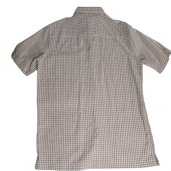 Urban Up Pipeline Men's Red Small Plaid Short Sleeve Button Down Shirt Size - Picture 3 of 9